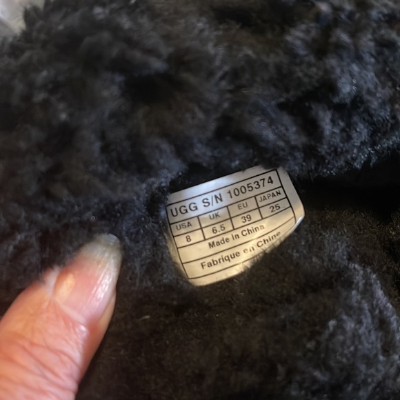 UGG Australia black leather womens Boots size 8” - Picture 8 of 12